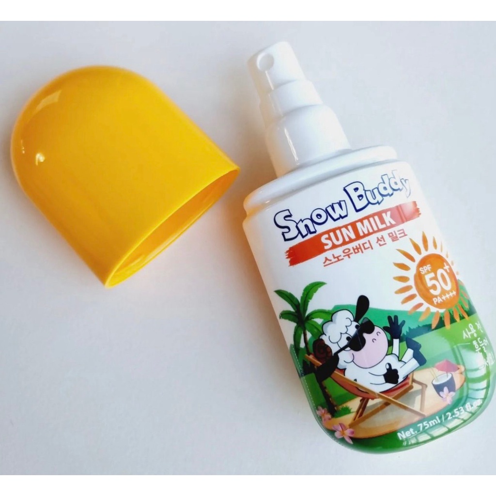 (DẠNG XỊT) Kem chống nắng cho bé từ 1 tuổi Snow Buddy Sun Milk PA++++ SPF 50+ 75ml