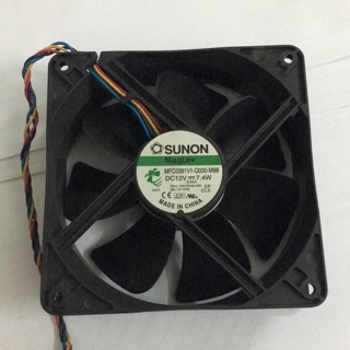 Quạt làm mát sunon vuông 12cm chạy điện 12v