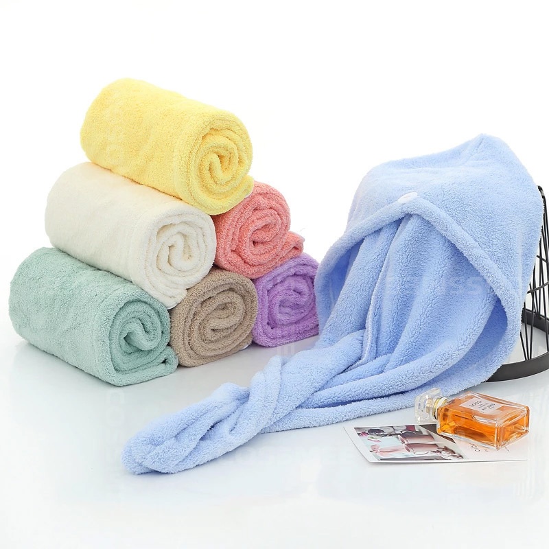 Khăn Quấn Đầu Làm Khô Tóc Thần Kỳ Bằng Sợi Siêu Nhỏ Tiện Dụng