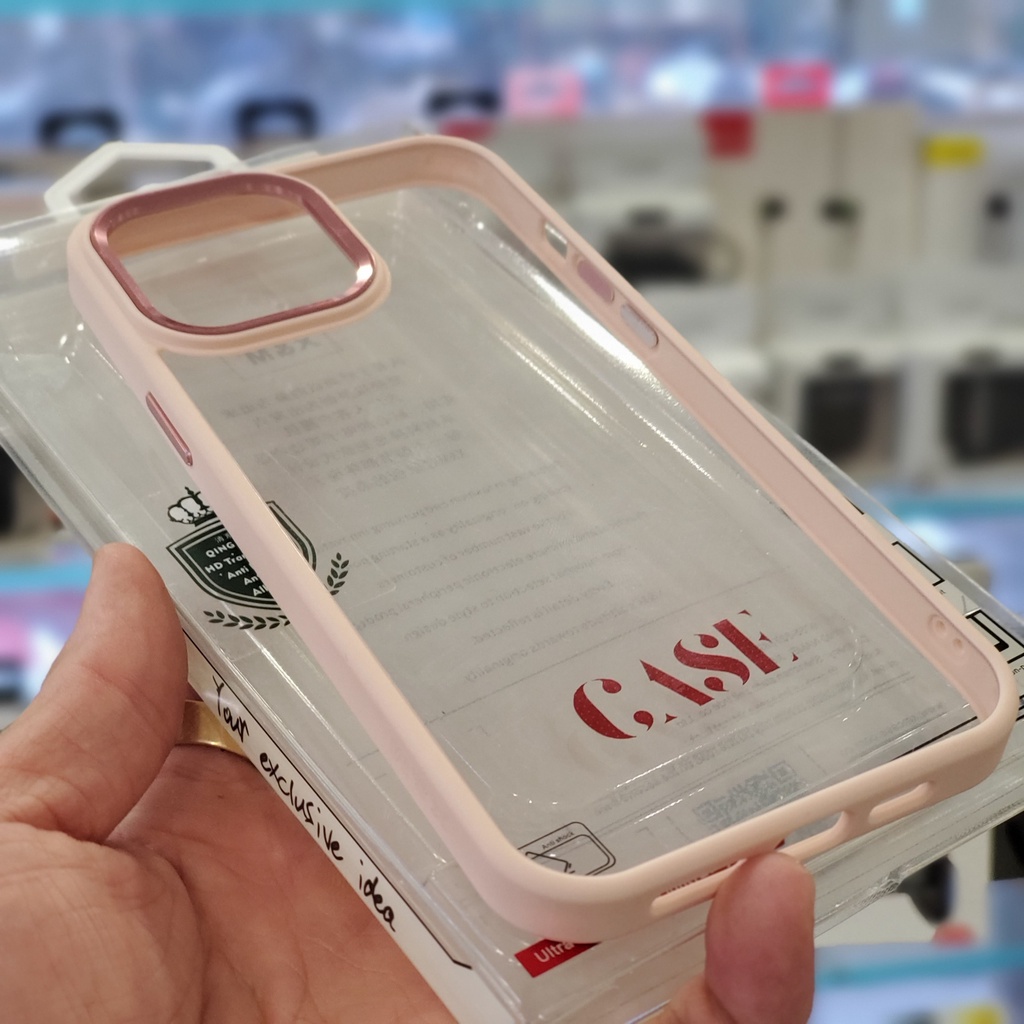(Xanh rêu Green) Ốp lưng VIỀN VUÔNG X&amp;M trong kính viền màu siêu đẹp iPhone 11 12 13 PRO MAX camera nhôm gờ cao siêu