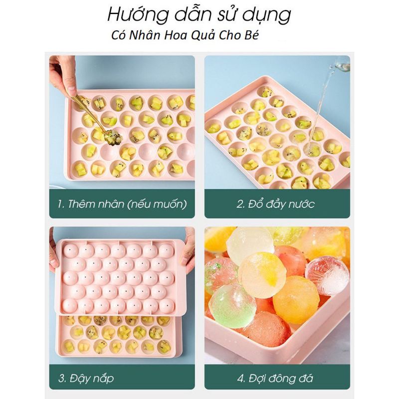 Khay đá 33 viên có nắp đậy