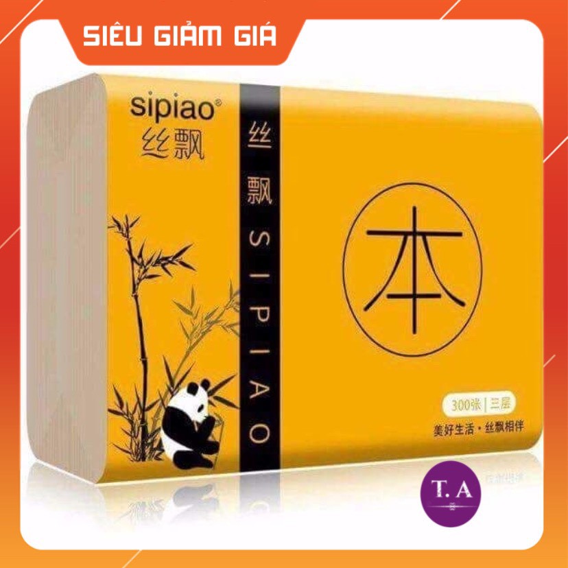 [LẺ 1 GÓI] GIẤY ĂN GẤU TRÚC/ GIẤY LAU SỢI TRE/ GIẤY TRÚC SIPIAO