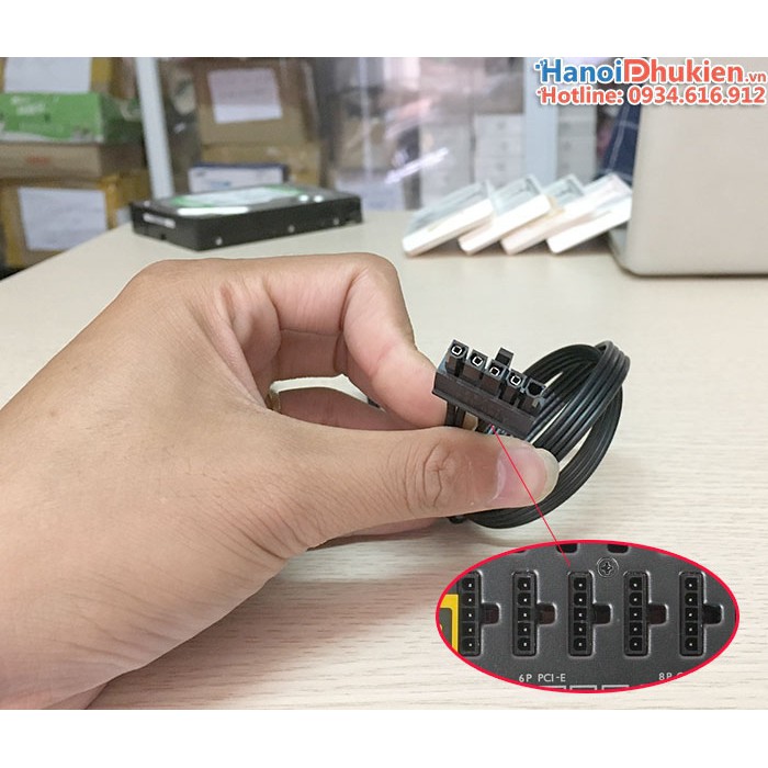 Cáp nối nguồn 5Pin PSU Modular sang 3 chân ATA/IDE cấp nguồn ổ cứng HDD, ODD