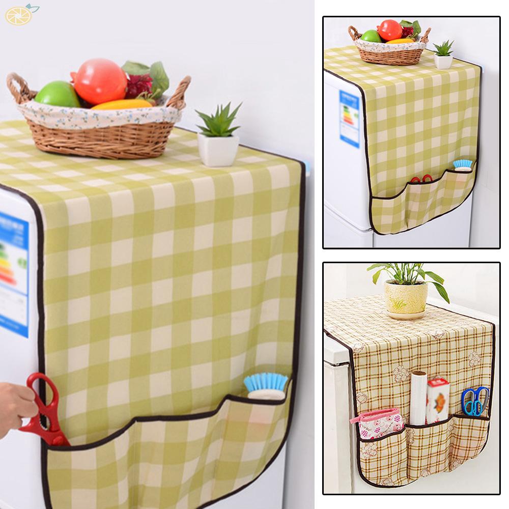 Khăn phủ đầu tủ lạnh kèm túi đựng đồ