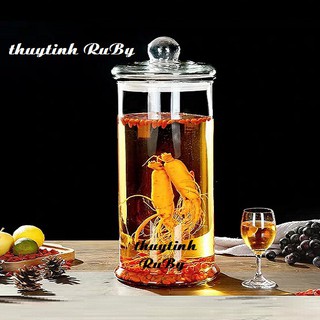 Bình Ngâm Rượu Trụ Trơn 15 Lít - Bình Thủy Tinh ngâm rượu