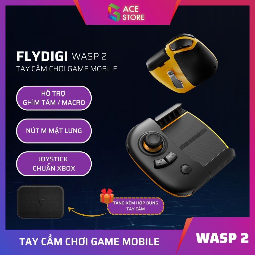 Flydigi Wasp 2 | Tay cầm chơi game PUBG và Liên Quân (FPS, MOBA) cho iOS, Android