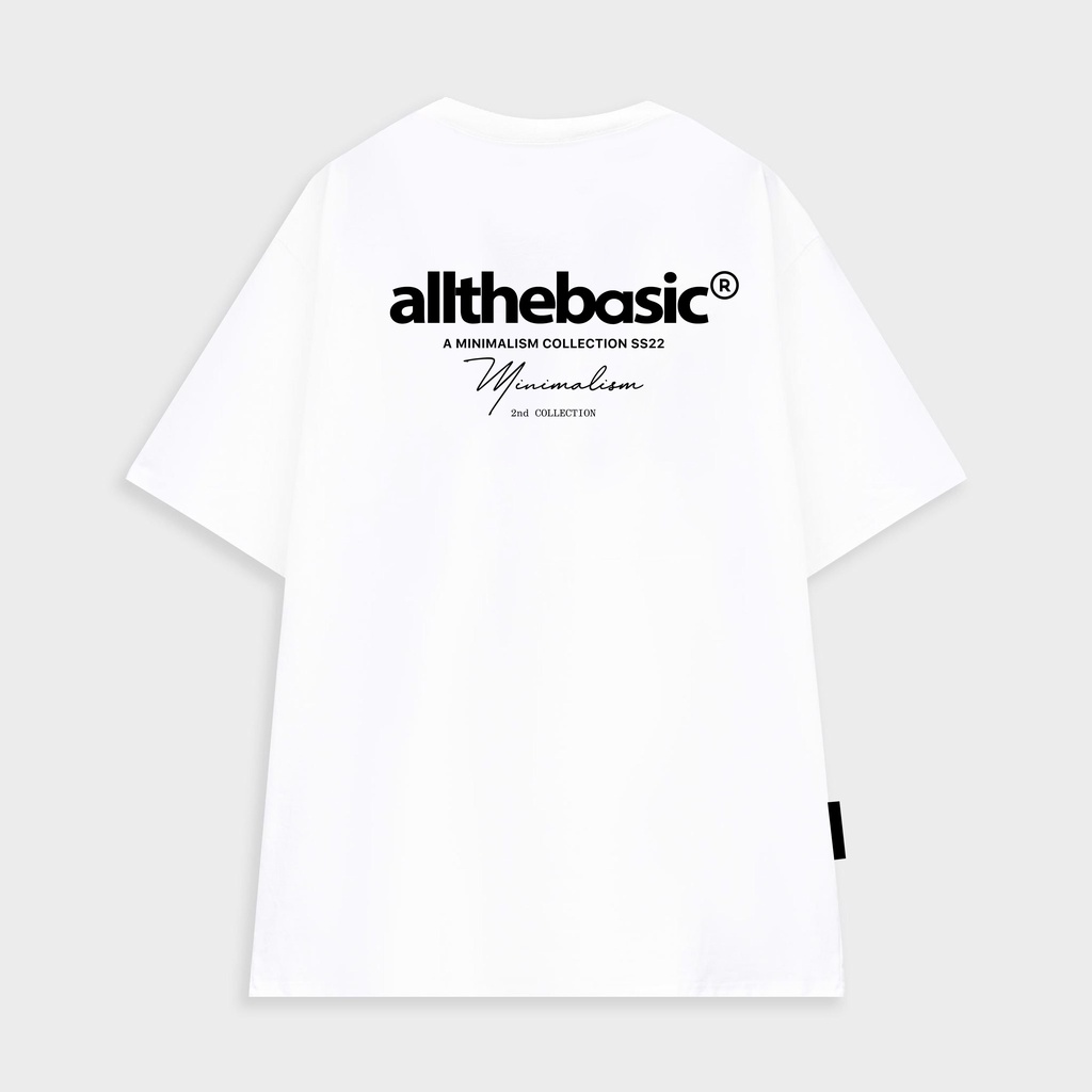 Áo thun All The Basic Unisex form rộng tay lỡ - Minimal Collection - Trắng