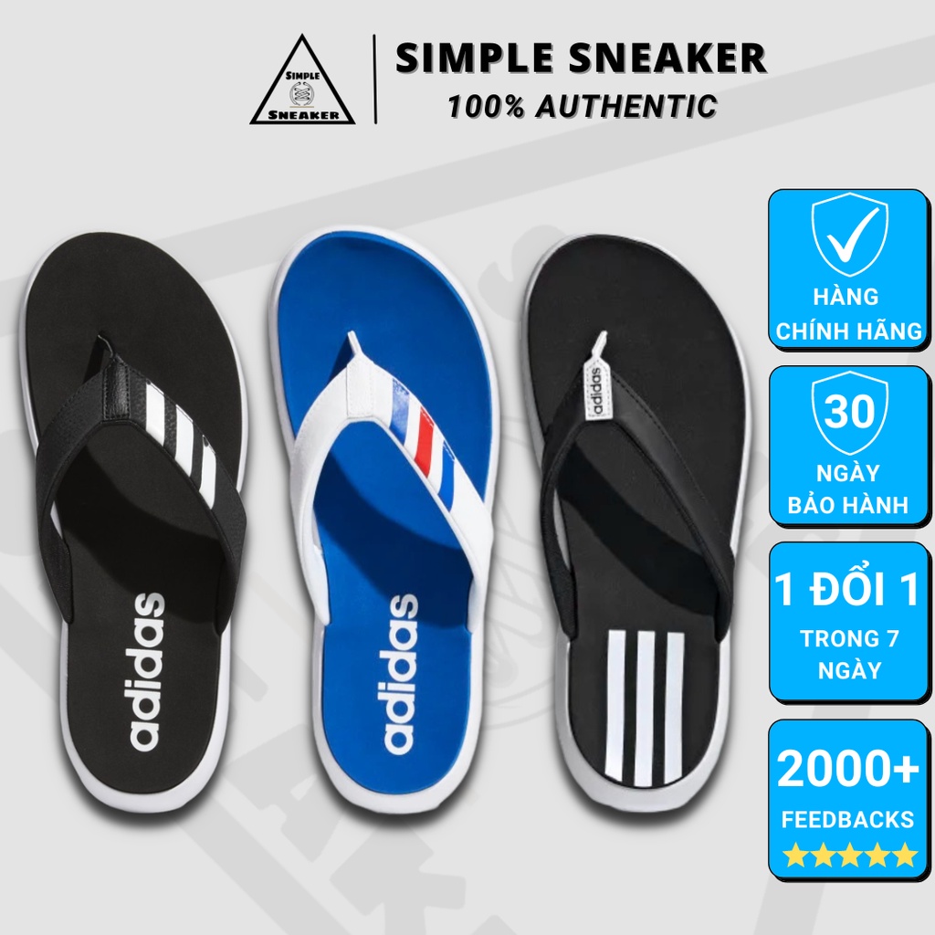 Dép Adidas Xỏ Ngón Chính Hãng FREESHIP Dép Kẹp Adidas Auth - Adidas Comfort Flip Flops Core Black - Simple Sneaker