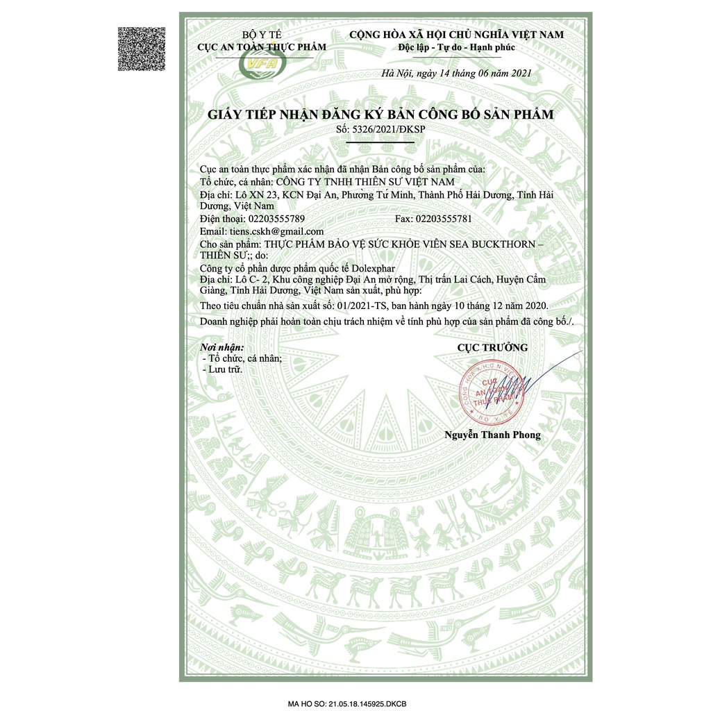 Viên bổ Gan Seabuckthorn Tiens Thiên Sư hộp 70 viên nang