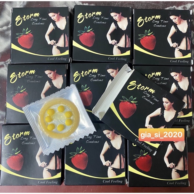 Combo Hộp 10 Chiếc Bao Cao Su Storm Kéo Dài Time Tăng Cường Khoái Cảm