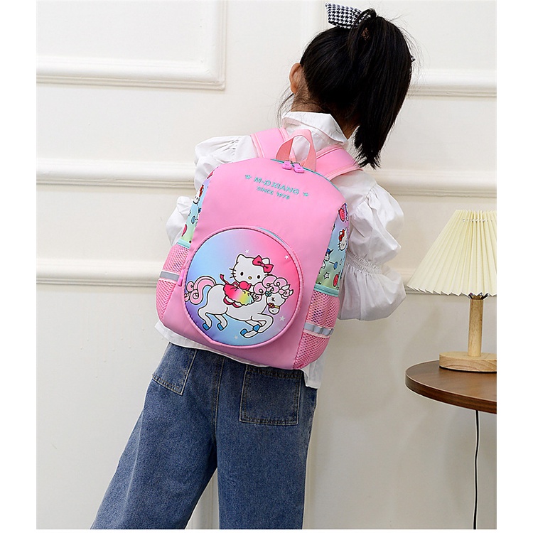Ba lô đi học cho bé họa tiết Spiderman Paw Patrol Iron Man Unicorn Hello Kitty chất dày dặn chắc chắn