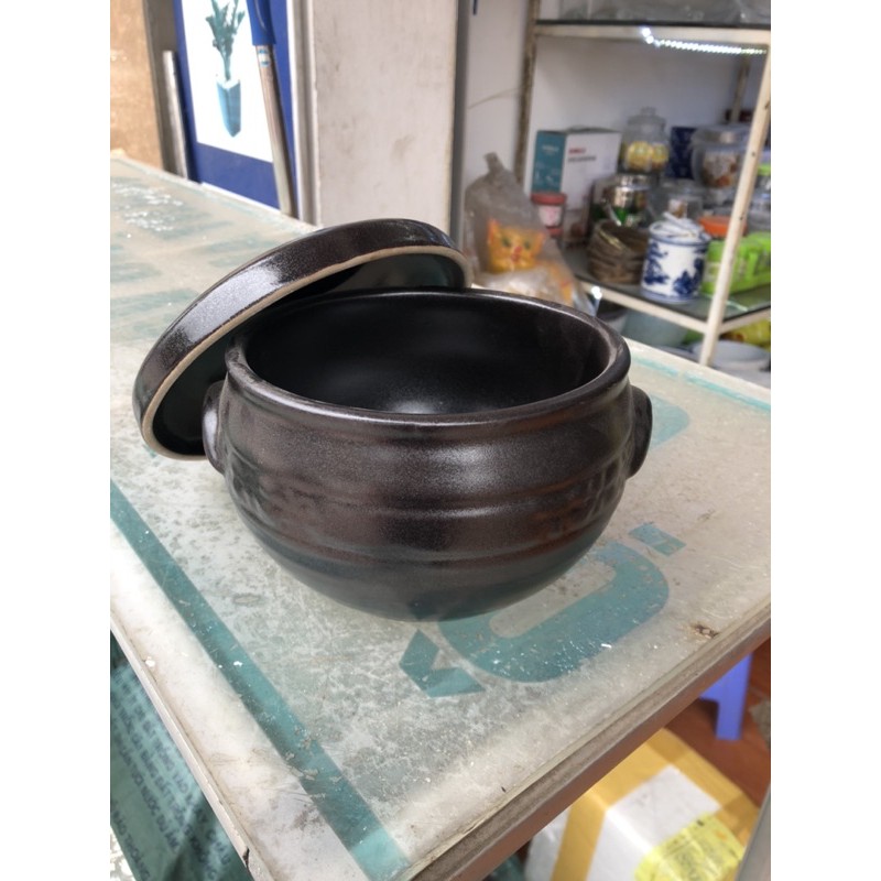 Âu sứ đựng muối, mỡ Bát Tràng