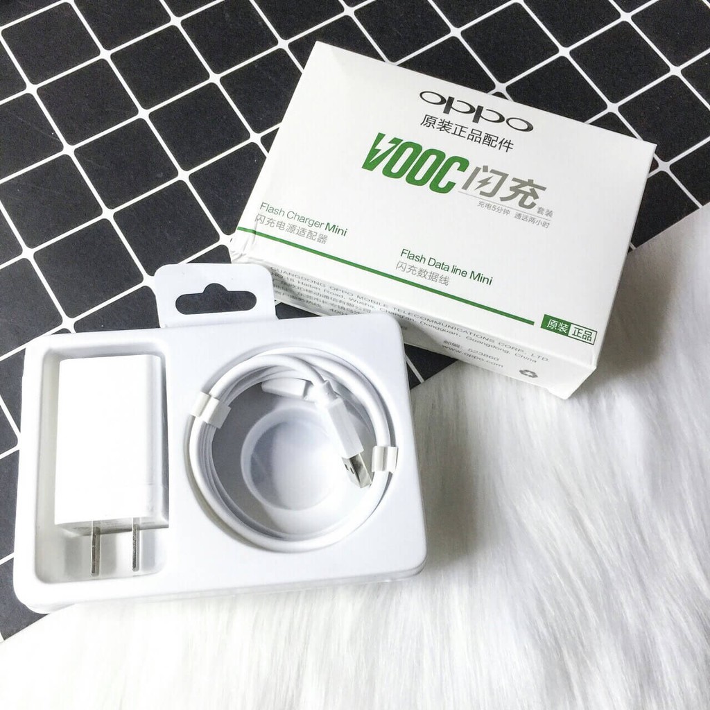 Bộ sạc VOOC 3.0 chính hãng oppo - kèm cáp micro USB (bao đổi trả nếu không nhận vooc trên các dòng oppo)