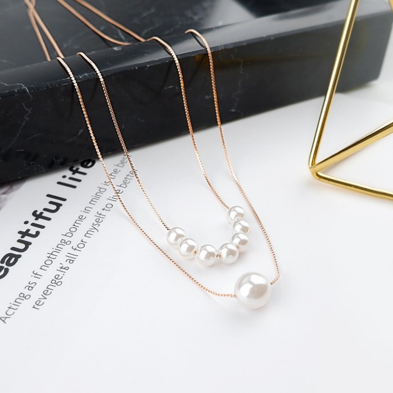 Dây Chuyền 2 Tầng Titan Ko Đen TT 3740