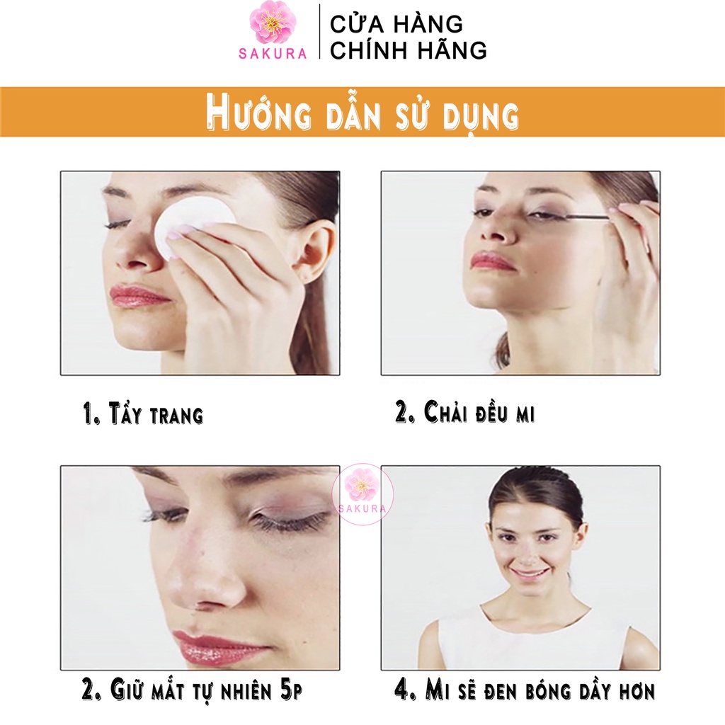 Serum dưỡng mi BIOAQUA Tinh chất dưỡng mi dài và dày tiện lợi nội địa trung SAKURA 7ml