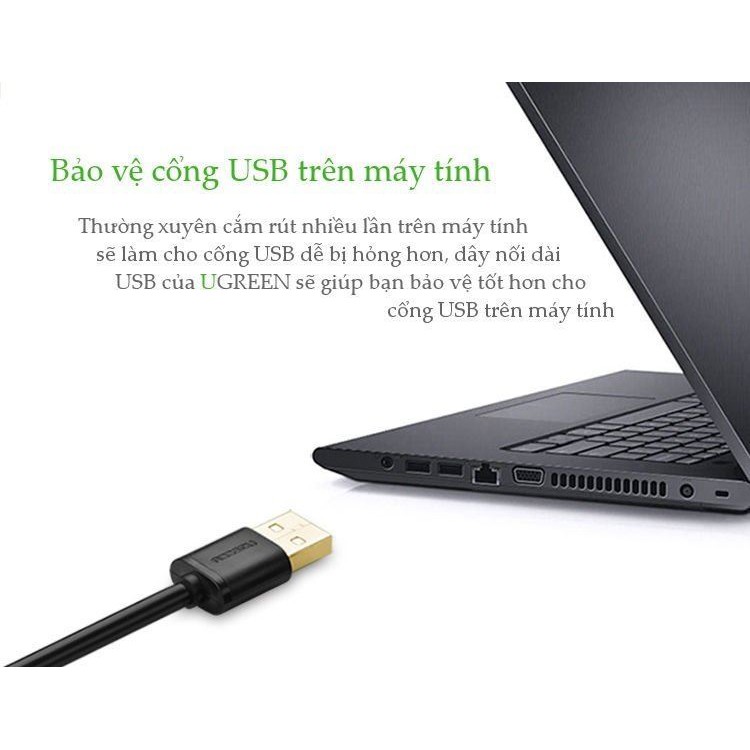 Dây cáp USB 2.0 , 1 đầu đực 1 đầu cái hỗ trợ kết nối Laptop,USB với bàn phím, chuột, loa,..