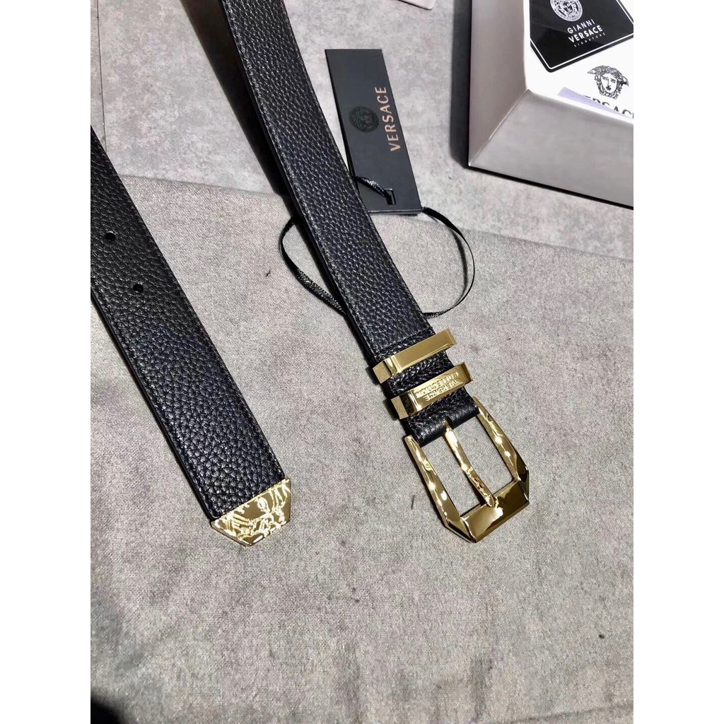 Thắt lưng versace Belt Couple Genuine Leather Luxury Waist Strap Jeans Pants Pin Buckle Waistband 329