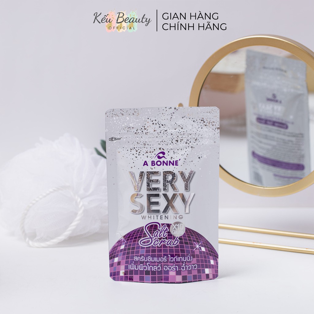 Muối tắm tẩy da chết trắng da A Bonne Very Sexy Whitening Salt Crub 120gr (Ziplock)