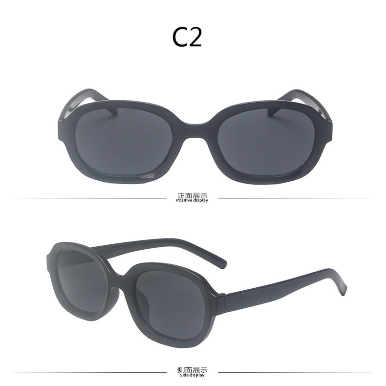 Kính Mát Chống Tia UV400 Hình Oval Nhỏ Cổ Điển Thời Trang Unisex