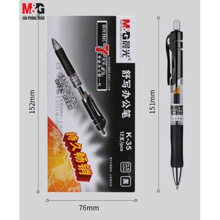 Bút mực nước đầu bấm M&G AGPK3576A ngòi 0.5mm mực màu đen sắc nét