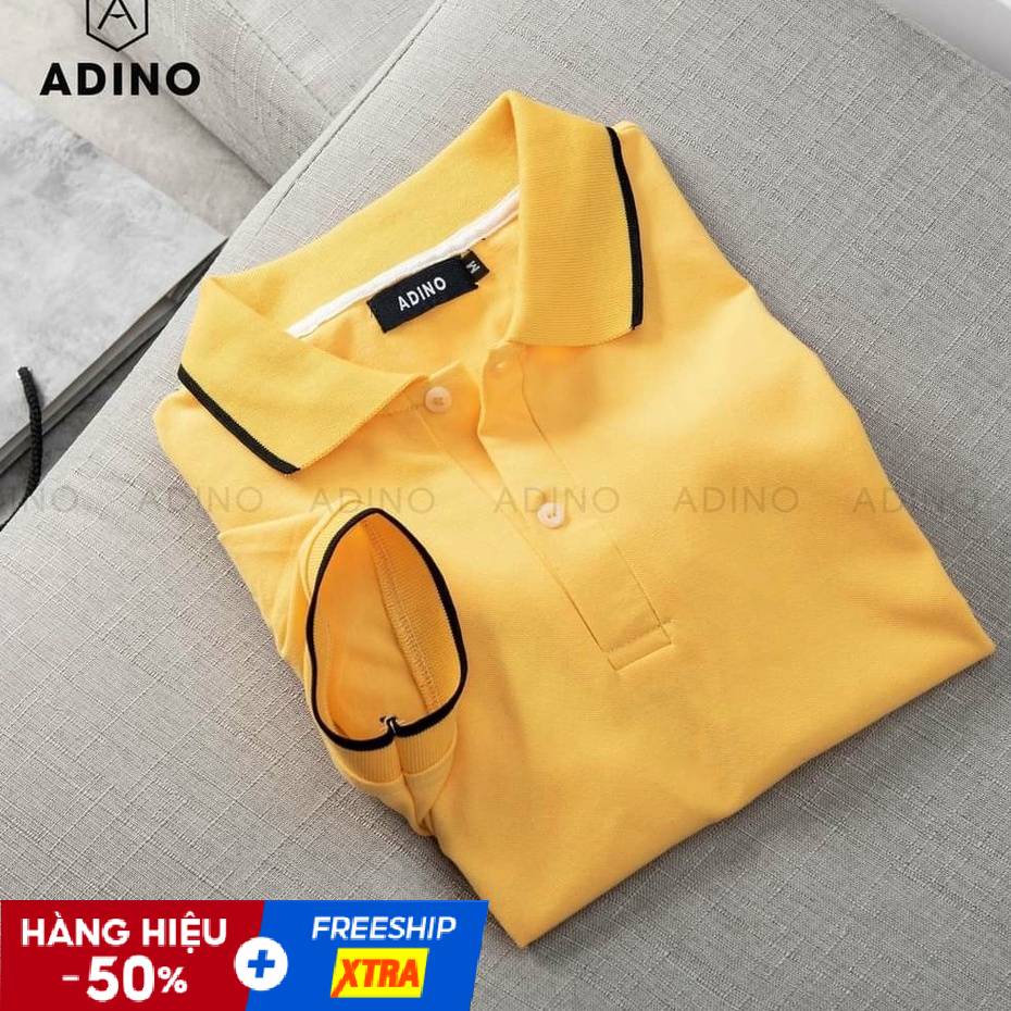 Áo Polo Nam Vải Cá Sấu Chất Cotton - Màu Vàng