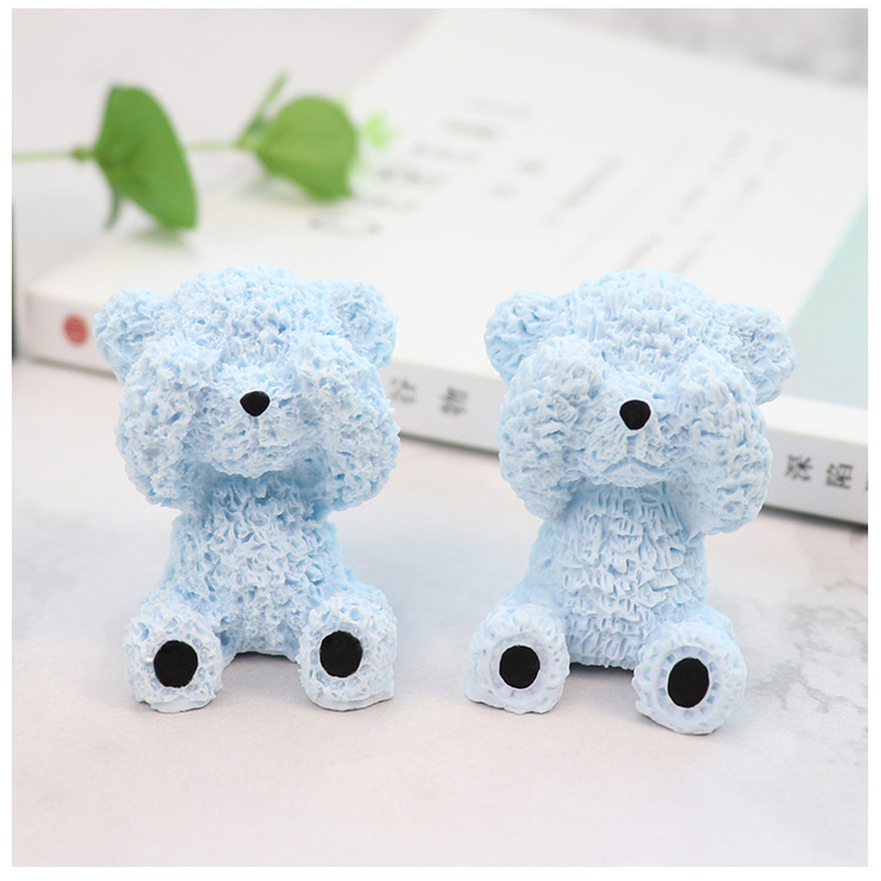 Khuôn Silicon Làm Bánh Hình Gấu Dễ Thương Có Hương Thơm Che Mắt Miệng Và Tai DIY