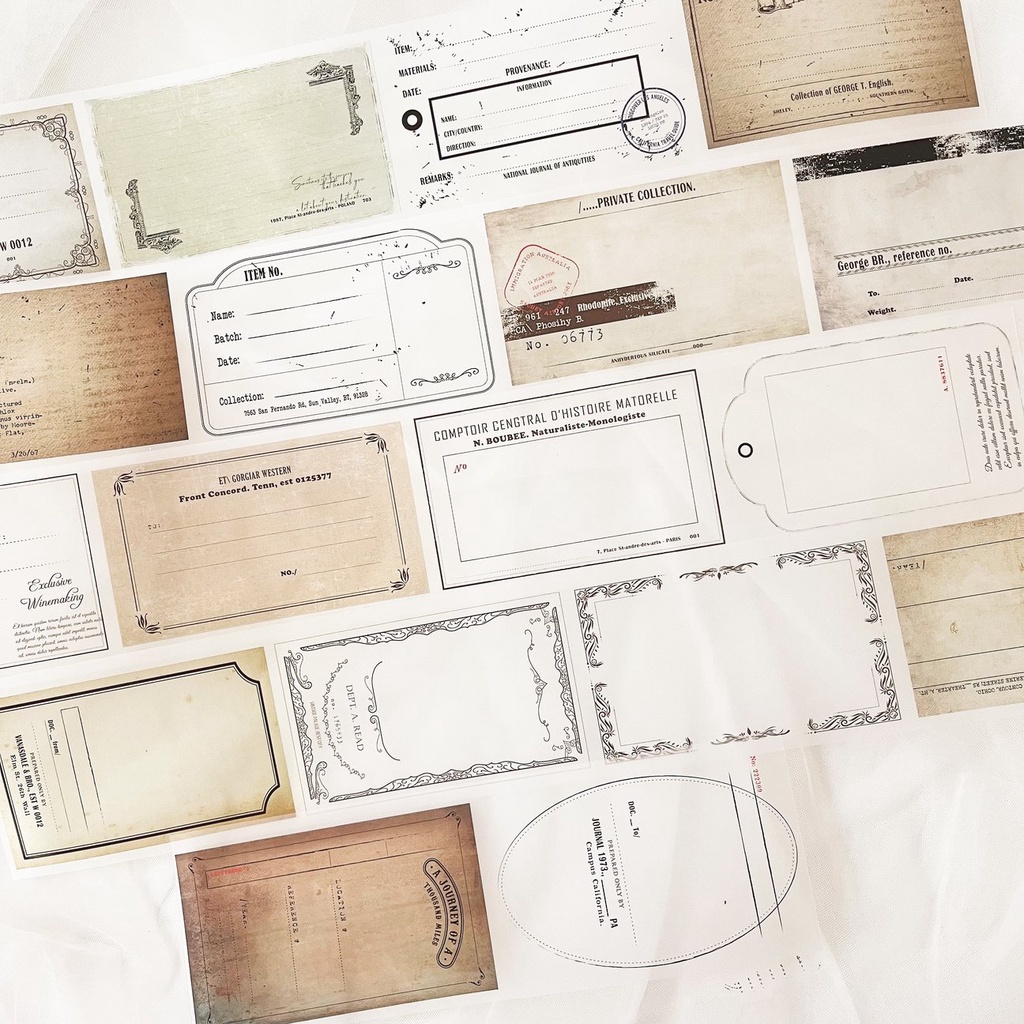Sâu Nery - Washi tape, sticker trang trí cổ điển TAG by Journal Pages