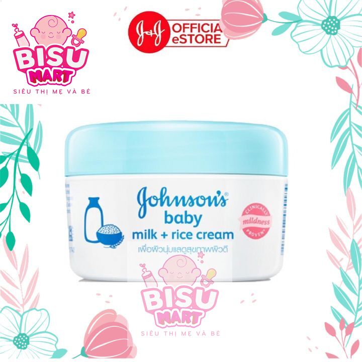 Kem dưỡng da chứa sữa & gạo Johnson's Baby 50g