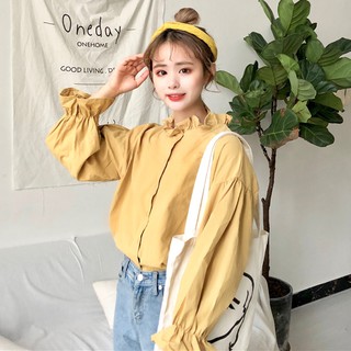 Áo sơmi tay bồng ulzzang