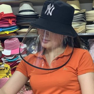 Nón có chắn chống dịch, chống bụi cho người lớn