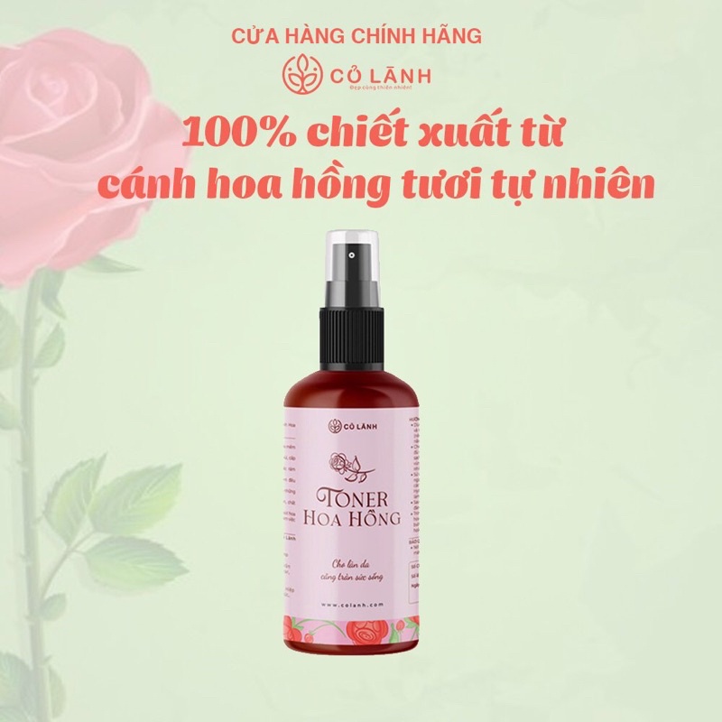 Toner Hoa hồng hữu cơ Cỏ Lành 250ML