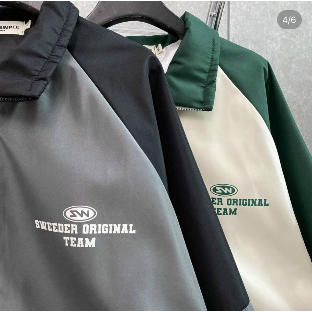 Áo Khoác Bomber Dù SWEEDER ORIGINAL Nam Nữ Ulzzang Unisex Kiểu Bóng Chày Form Rộng 2 Lớp GOVA