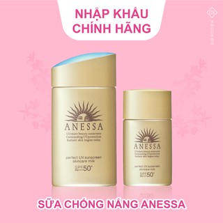 SỮA CHỐNG NẮNG ANESSA PERFECT UV SUNSCREEN SKINCARE MILK SPF50+ Pa++++ 60ML - 20ML