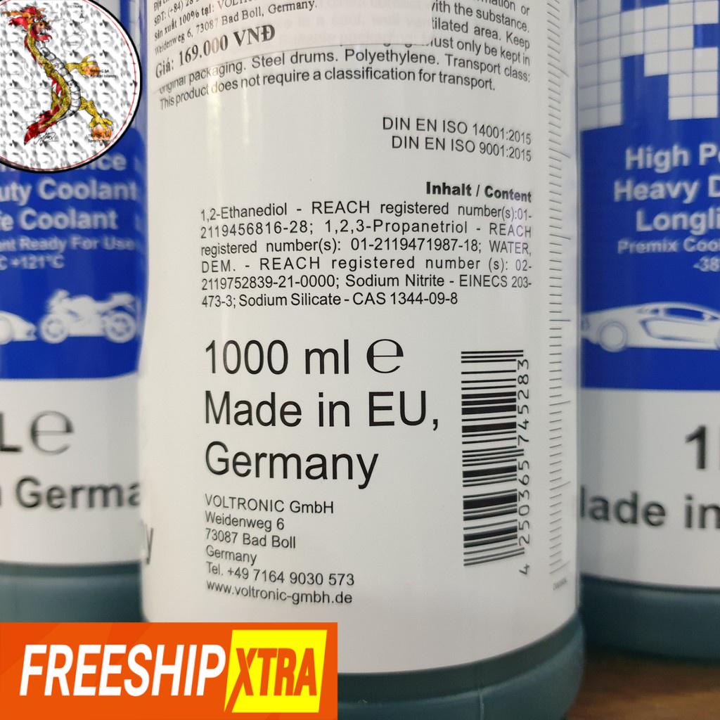 [Có sẵn]  Nước Làm Mát Voltronic R31 Pha Sẵn 1L, nước mát xe máy voltronic R31 chai 1L nhiệt độ sôi 121 độ