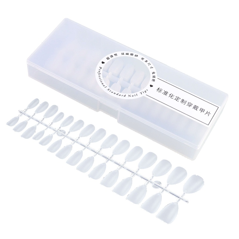 Set Móng Tay Giả Phủ Toàn Diện Bằng Acrylic Trong Suốt