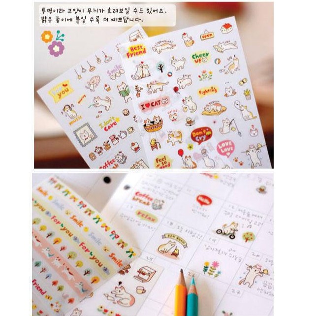 Sticker hoạt hình, giấy dán hoạt hình dễ thương có nhiều mẫu chọn lựa tại Corgi Shop