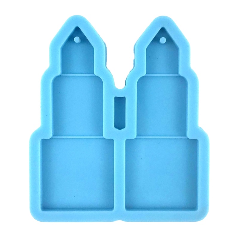 Khuôn Silicone Làm Bông Tai / Móc Khóa / Son Môi Bằng Resin Epoxy