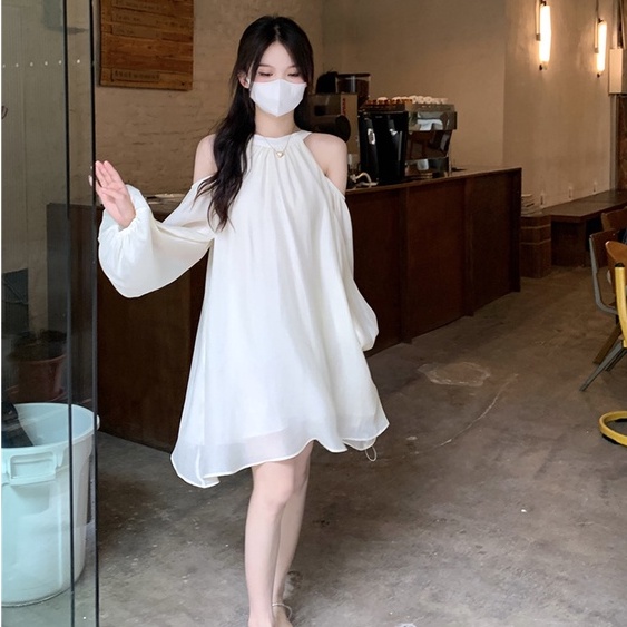 Đầm Thiết Kế Mới Dáng Rộng Hở Vai Cao Cấp Thời Trang Dành Cho Mùa Hè Thu [Khuyến mãi sản phẩm mới nhận phiếu mua hàng không ngưỡng 10K]