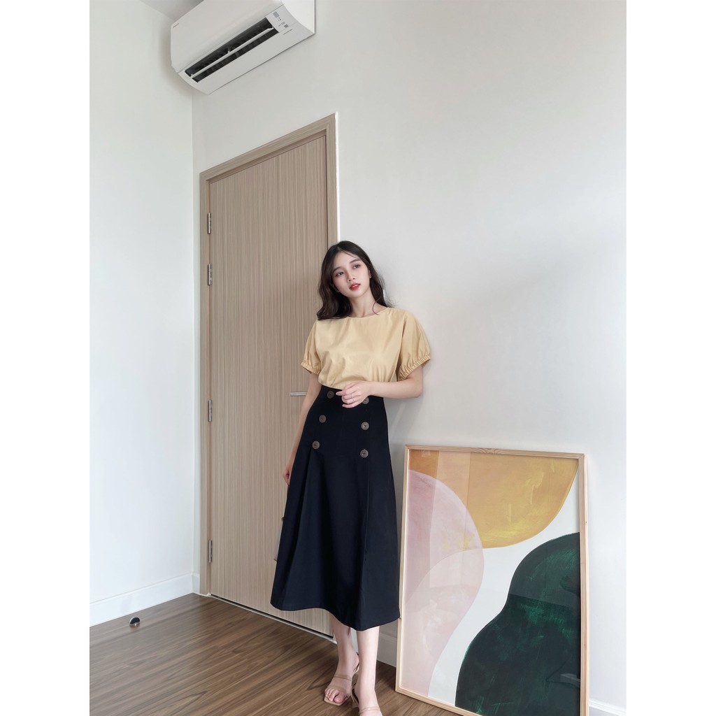 Chân váy form A - Đen