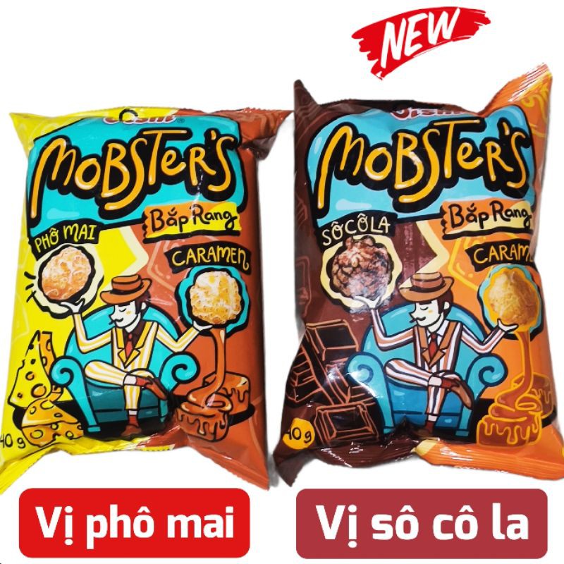 Bánh Snack Oishi® Mobster's Bắp rang phô mai x caramen gói 40g