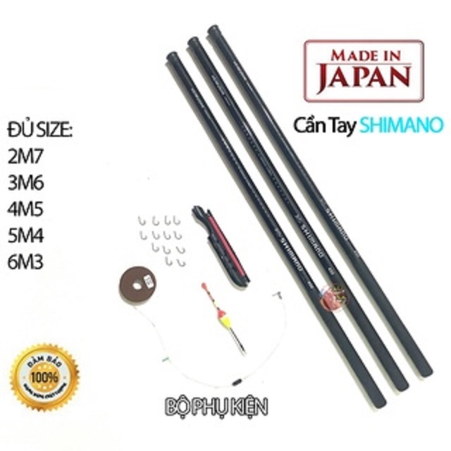 Cần Câu Tay SHIMANO Cacbon, Đủ size để bạn lựa chọn