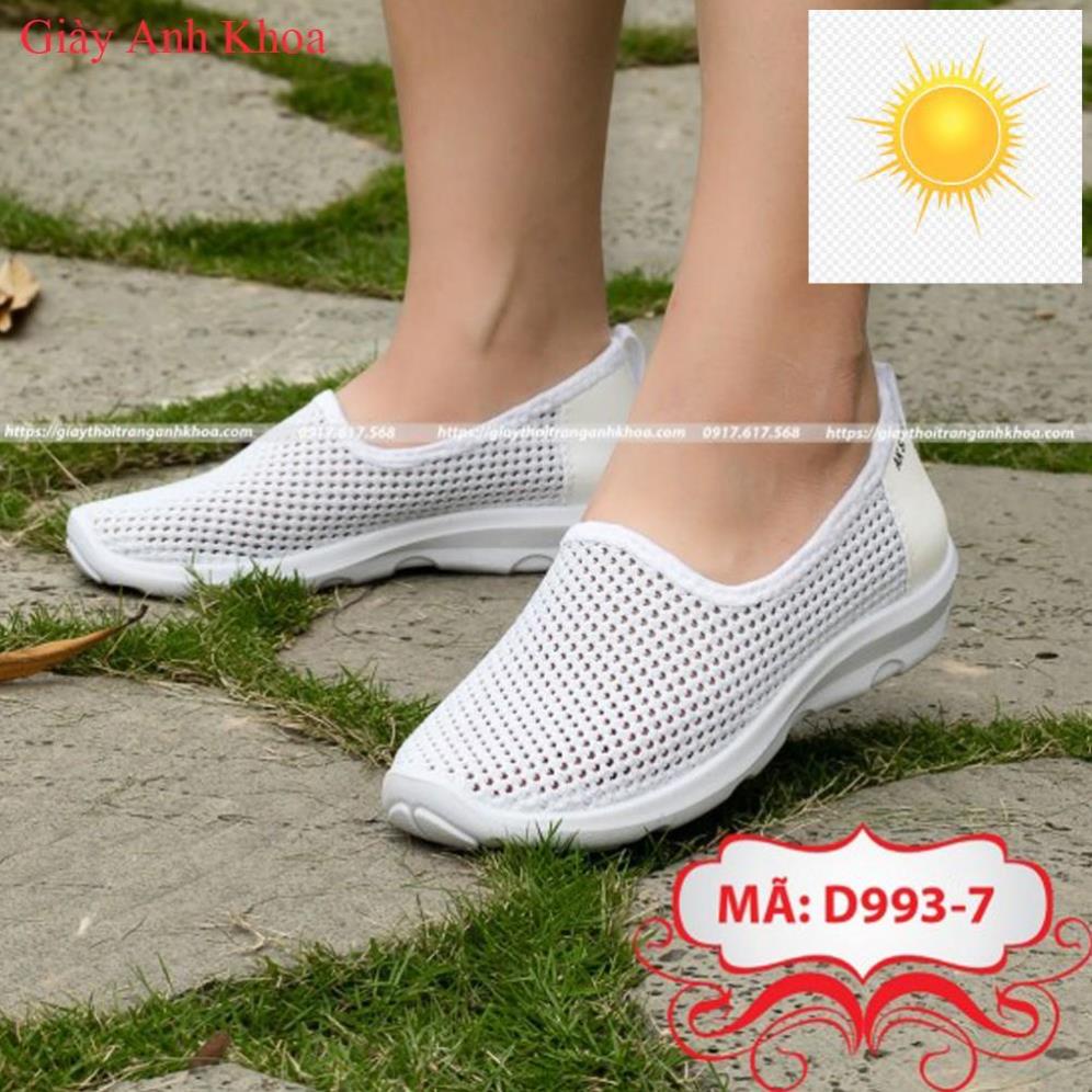 Giày Anh Khoa D993-7 chất sợi dệt dạng lưới thoáng đế đúc liền siêu bền giặt bằng máy giặt !