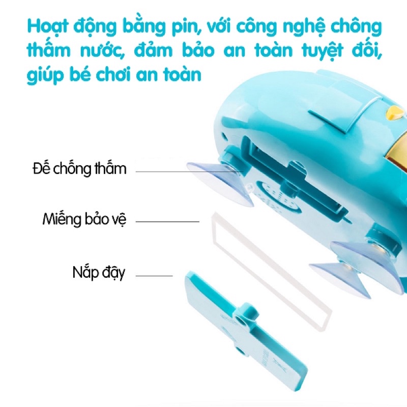 Đồ chơi nhà tắm chú bạch tuột tạo bọt có nhạc chính hãng UMOO