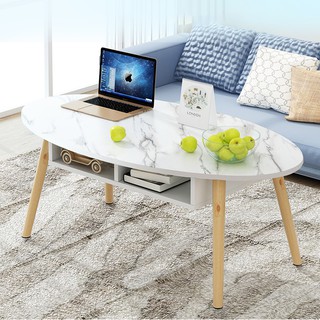 Bàn sofa giả đá cẩm thạch, bàn trà sofa hình bầu dục