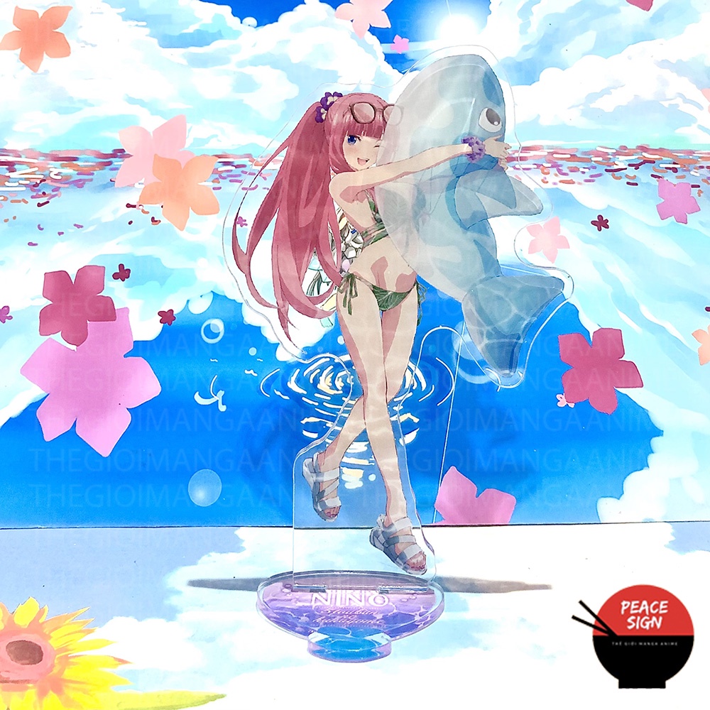 Mô hình nhân vật standee Gotoubun No Hanayome ver BÃI BIỂN in hình Nhà Có Năm Nàng Dâu anime chibi mica acrylic