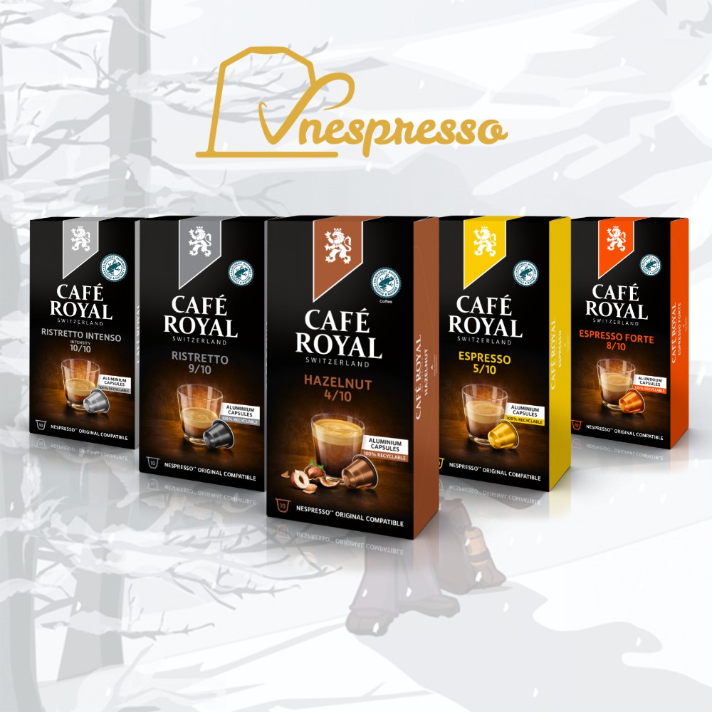 Viên nén cà phê Nespresso compatible Royal Cafe - hộp 10 viên