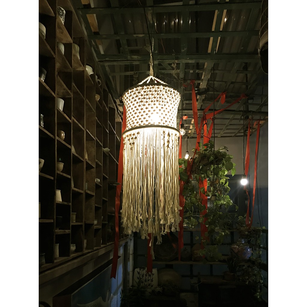 Đèn Macrame Vintage Treo Trần Trang Trí Quán Cafe, Homestay, Nội Thất Gia Đình Sỉ, Lẻ Giá Gốc Tại Xưởng Tại Hà Nội