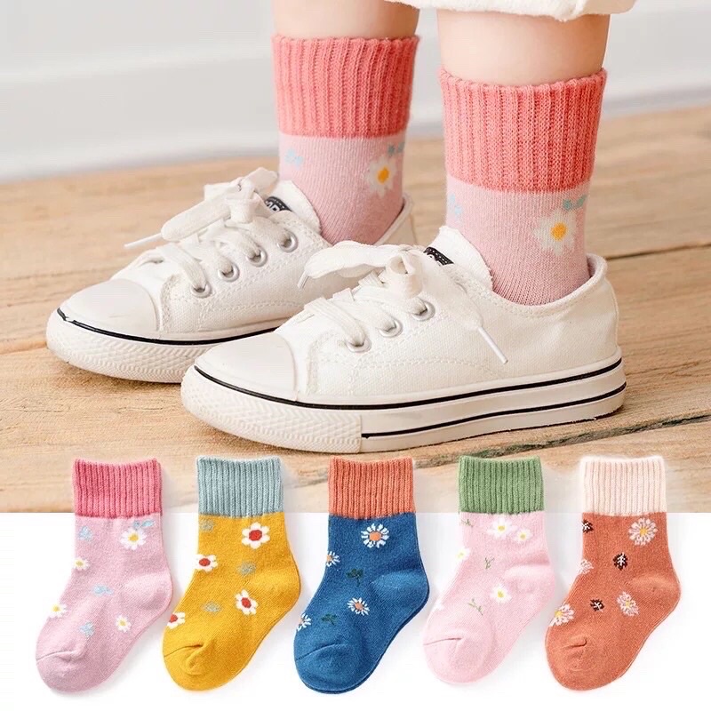 Tất Trẻ em cao cấp loại dày, tất len cao cổ cho bé 0-14 tuổi, hàng len cotton đẹp