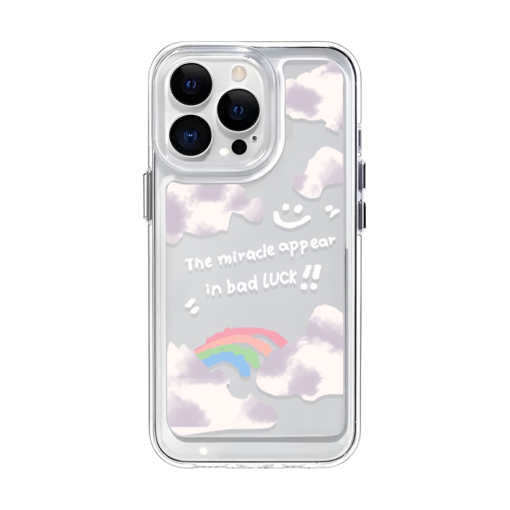 Ốp Điện Thoại Trong Suốt Họa Tiết Cầu Vồng Cho iphone 14 Pro Max Plus 13 11 12 7Plus X XR XS Max 7 8 SE 2020