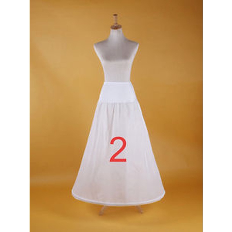 Chân Váy Cưới 2 Vòng Thép 6 Sợi Lưới Cứng Cỡ Lớn Phối Ren Co Giãn Cho Cô Dâu qs1047